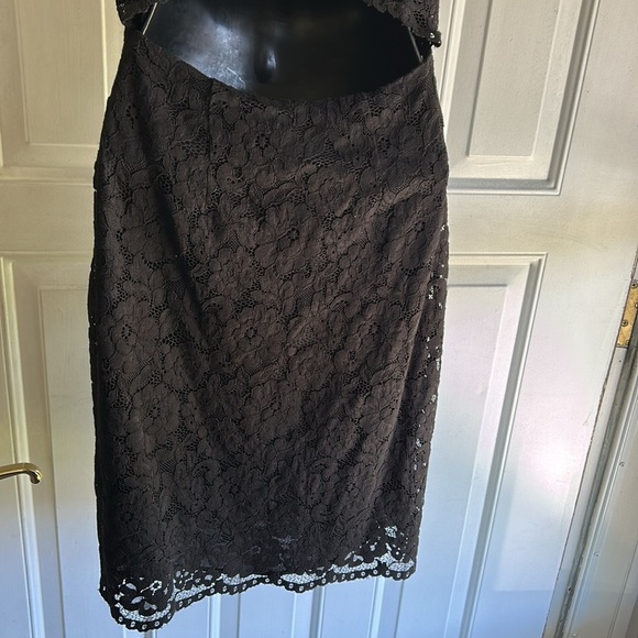 H&M BLACK OPEN BACK SHEER LACE DRESS SIZE 4 - Picture 5 of 16